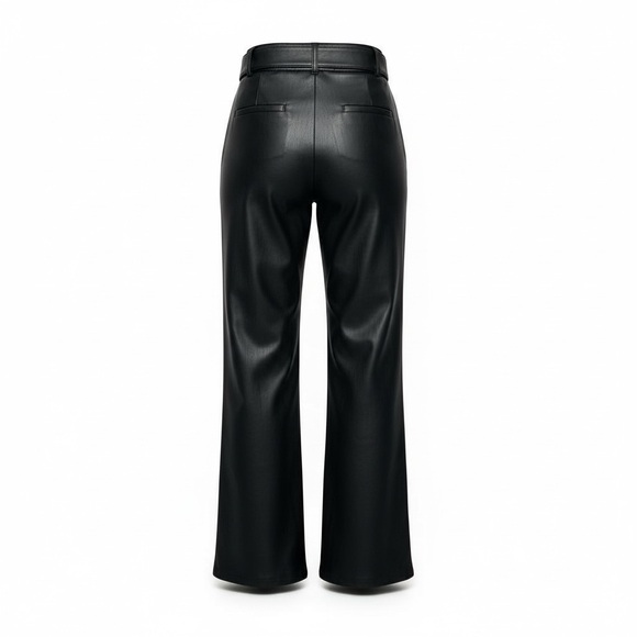 The Unbranded Brand Pants - Black Wide Leg Leather Pants